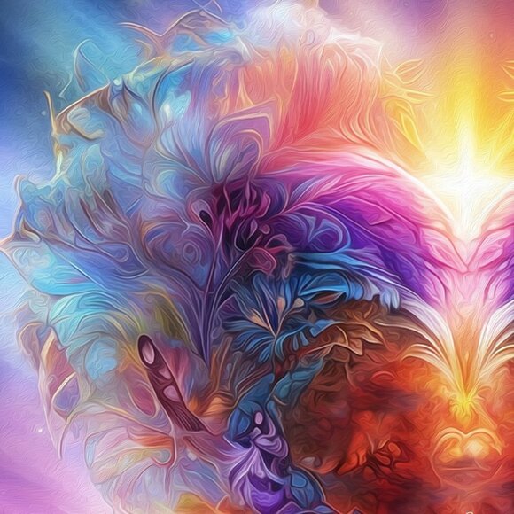 8x8 Majestic Heart Illustration Fantasy Oil Painting Art‎ Print - Picture 5 of 8